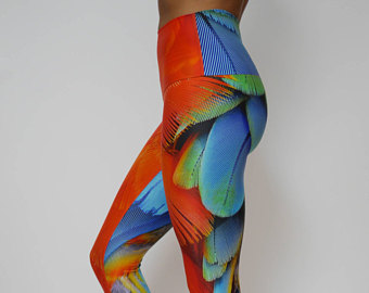 Arctic Flamingo yogaleggings bij Etsy.com
